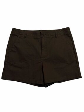 Banana Republic Authentic Chino Black High-Waist Shorts Size 10 Stretch Pockets